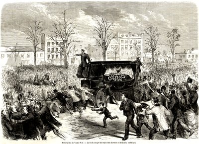 Funeral of Victor Noir by Desroches Valnay